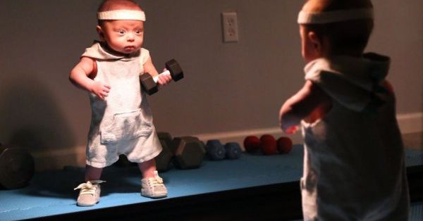 This Dad’s Photoshoot Of His Baby Doing Manly Things Is Hysterical