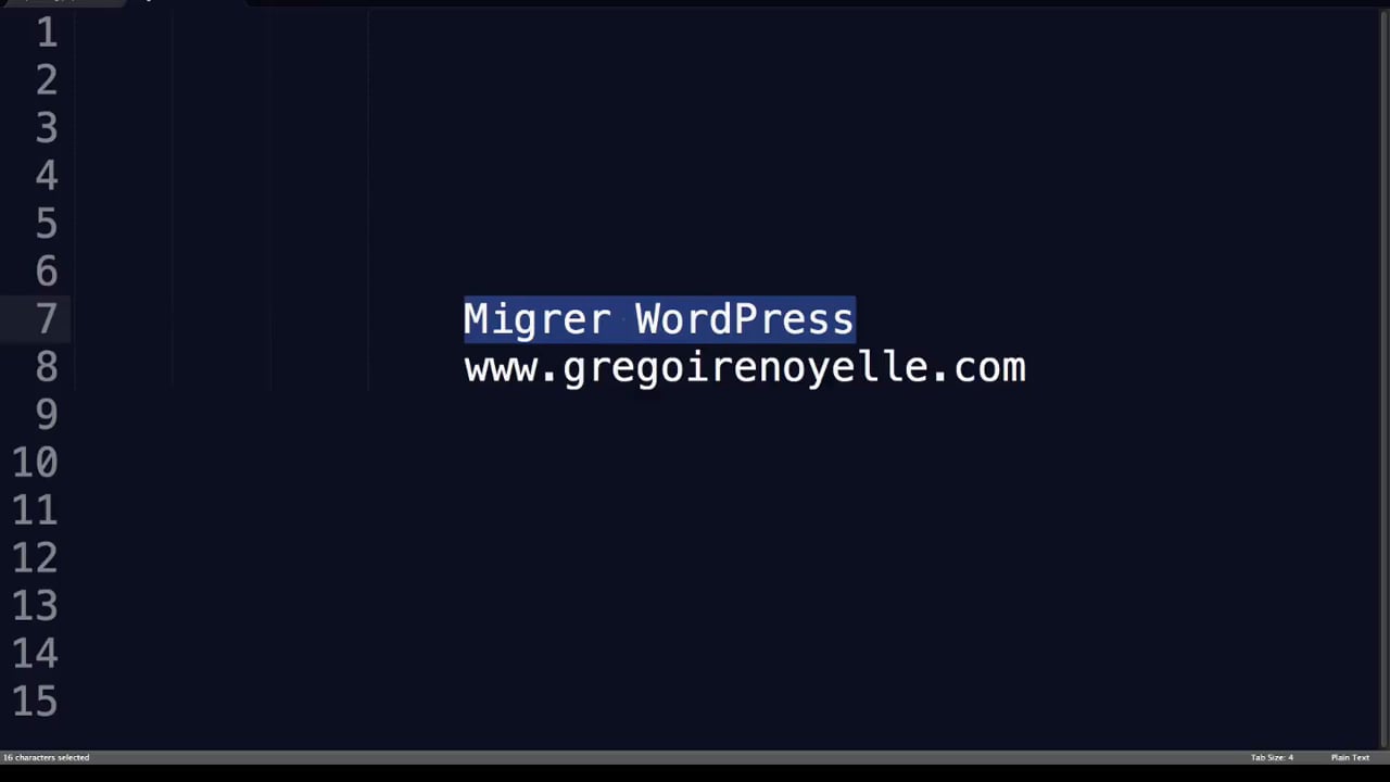 Migrer WordPress par Grégoire Noyelle