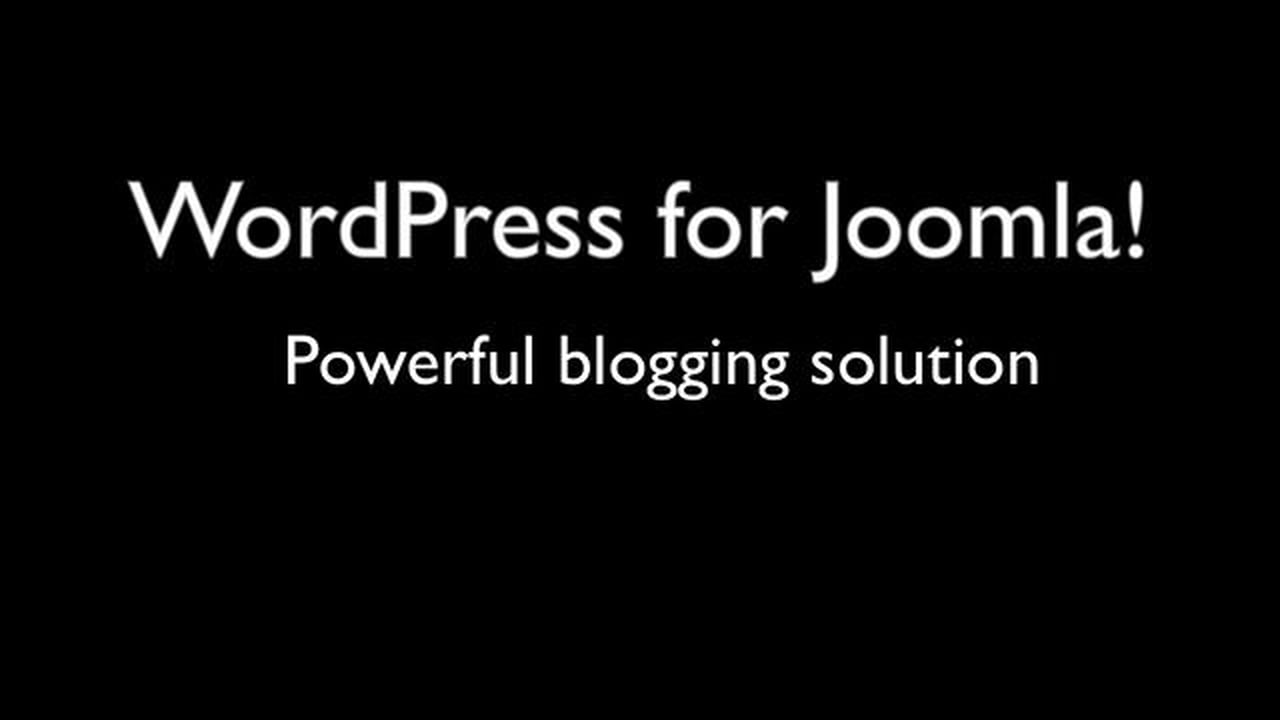 WordPress for Joomla!