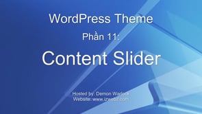 WordPress Theme – Image Slider