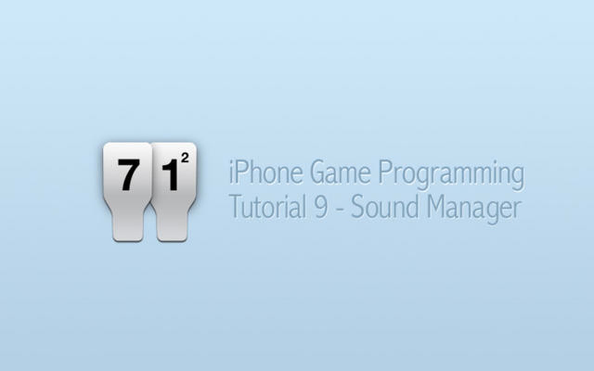 iPhone Game Programming – Tutorial 9 – Sound Manager