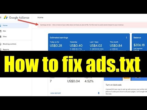 How to fix AdSense error – Earnings at risk! How to create ads.txt on Blogspot?