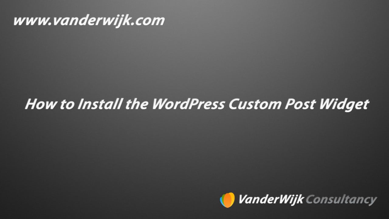 WordPress Custom Post Widget Plugin