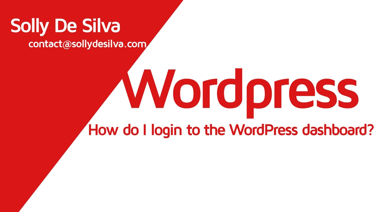How to login to the WordPress Dashboard