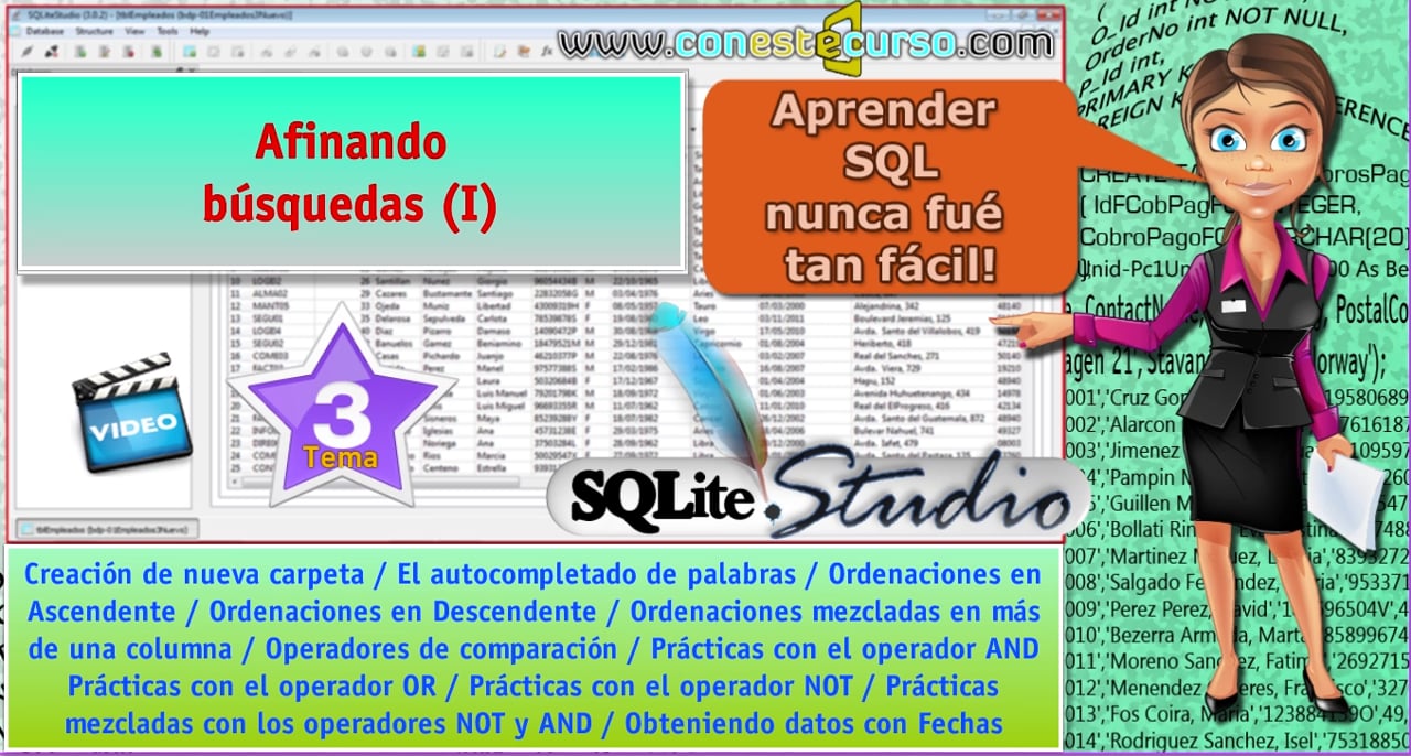 Tutorial SQLite Studio – Tema03: Afinando búsquedas (I)