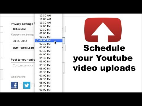 How to schedule video on YouTube?