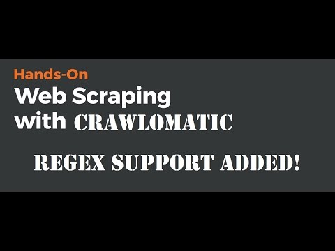 Crawlomatic update: scrape and extract links from pages by Regex