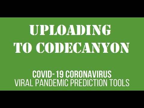 Uploading a new plugin to CodeCanyon: COVID-19 Coronavirus – Viral Pandemic Prediction Tools