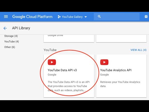 How to create a YouTube API project in Google API console?