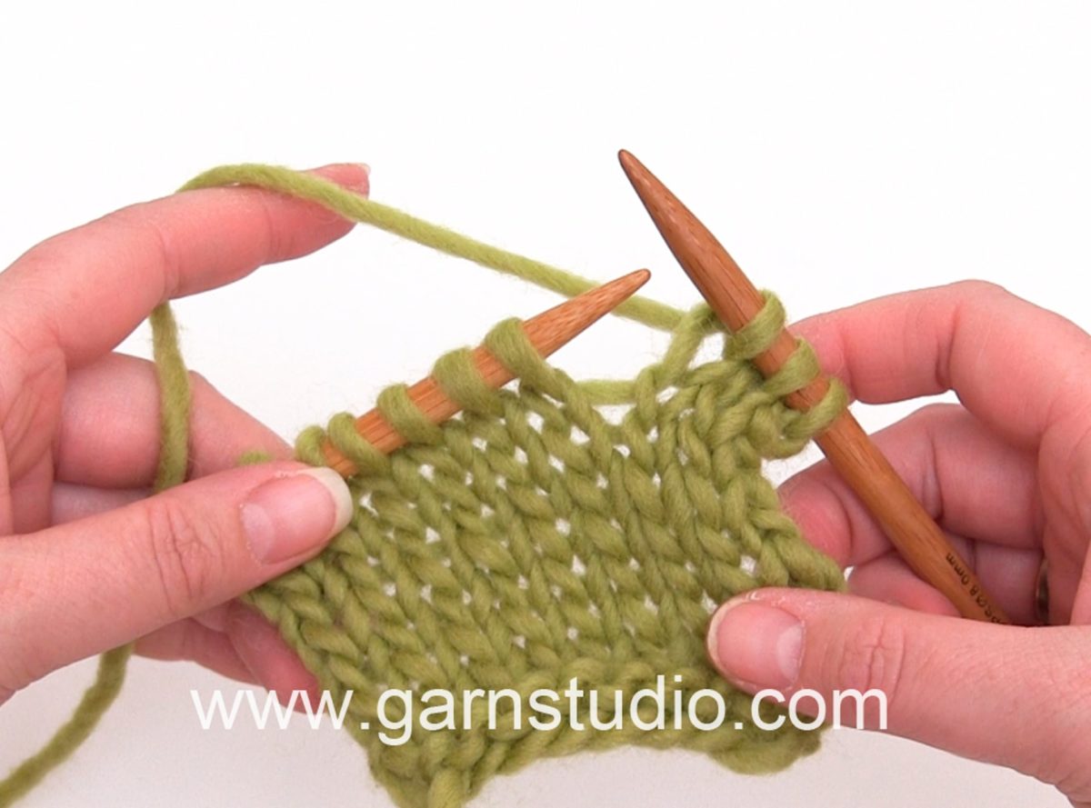 How to knit a knit (K) stitch (Continental method)