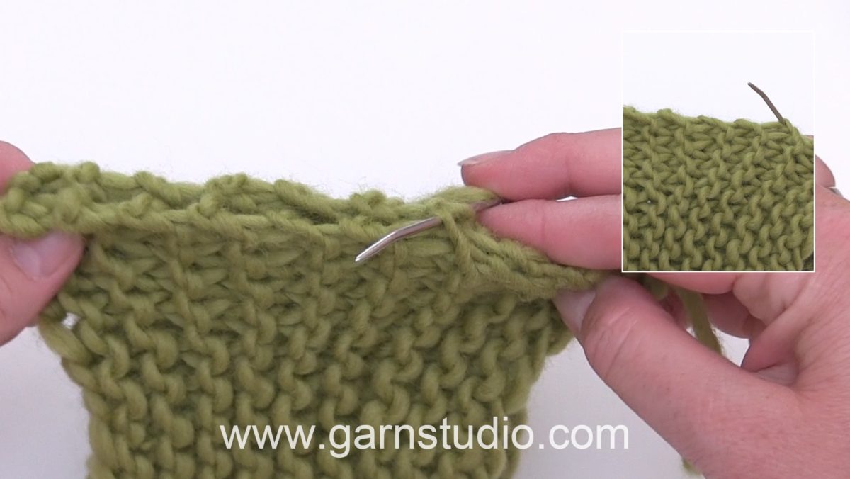 How to sew garter stitch pieces together