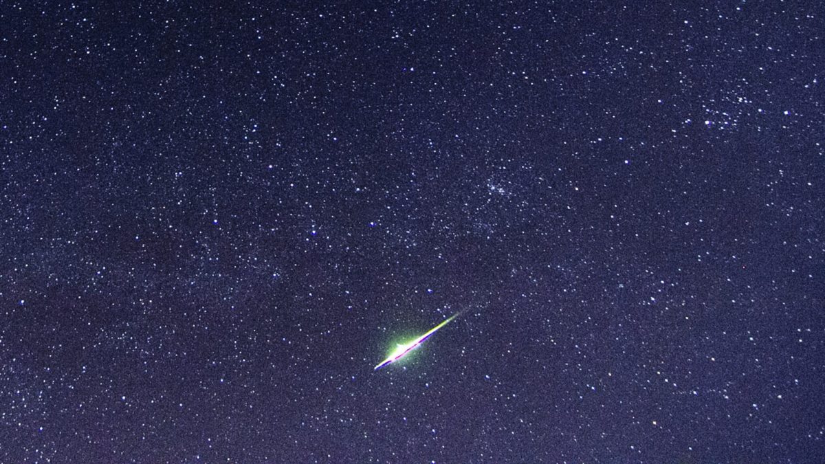 2013 Perseids Meteor Shower:  Fireball and Persistent Train