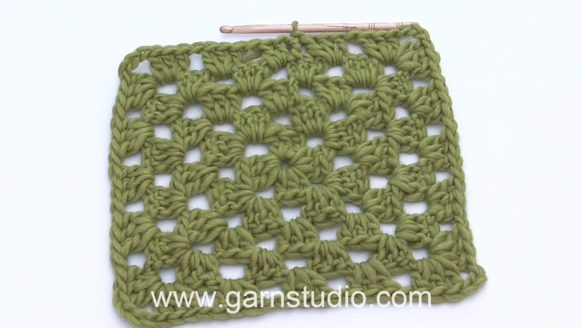 How to crochet a granny square back and forth