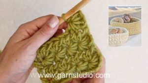 How to crochet a star stitch pattern back and forth