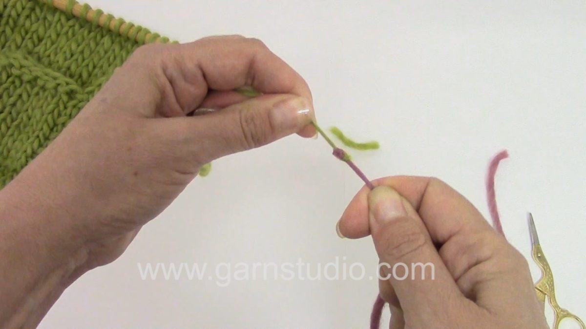How to join new yarn with a double knot
