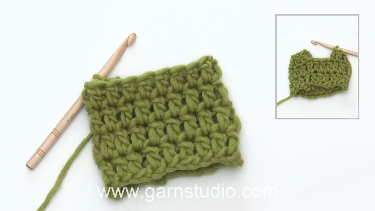 How to crochet a double crochet (dc) US / treble crochet (tr) UK in the round
