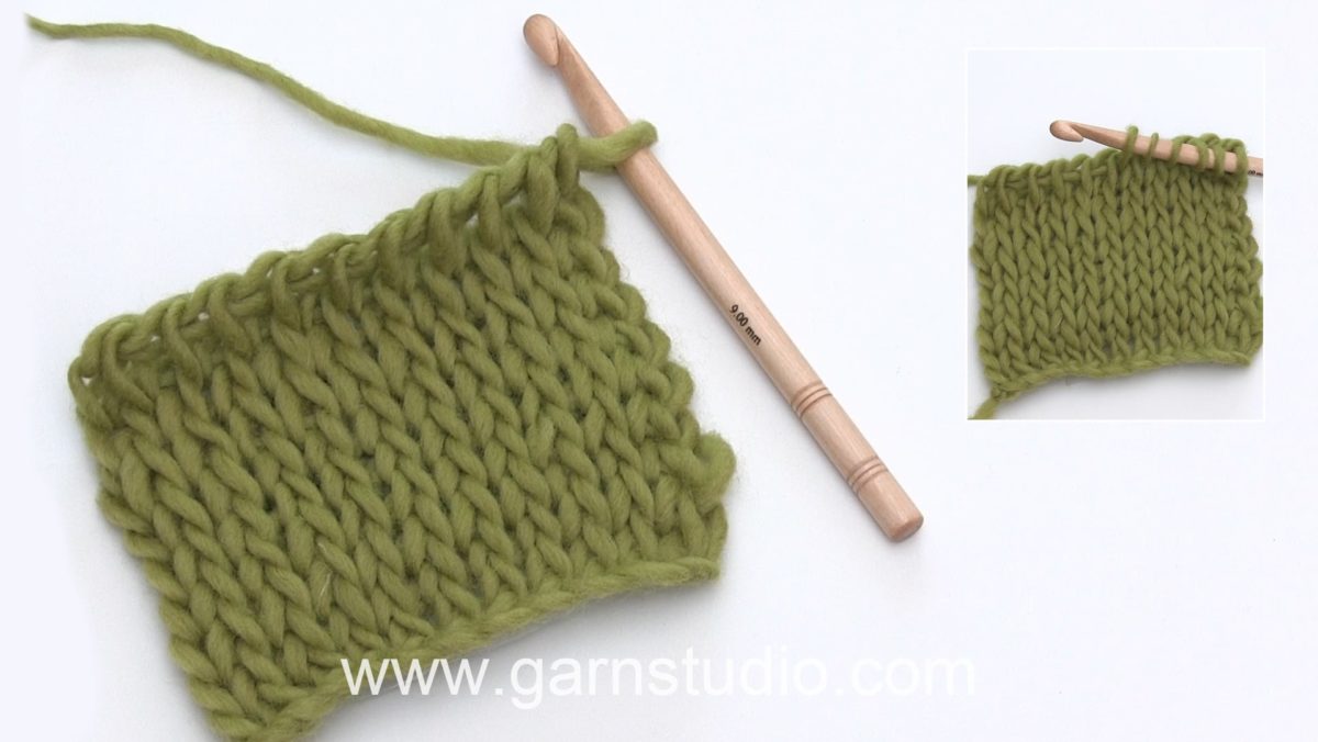 How to crochet a knit stitch in Tunisian/Afghan crochet