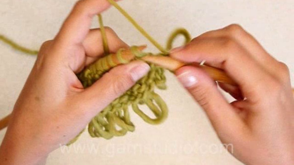How to knit double loop knitting