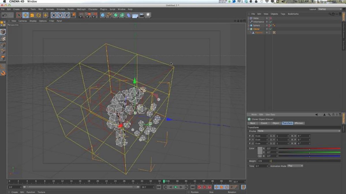 Using the Cinema 4D Inheritance Effector Part 1: Trigger or Offset Keyframed Cloned Objects