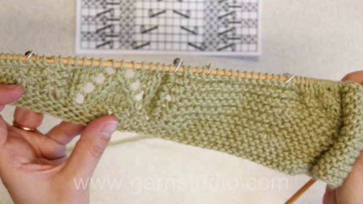 How to turn while knitting the chart in DROPS Baby 20-14