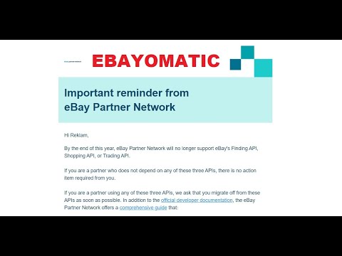 Ebayomatic 4.0 update: plugin working with the new eBay Browse API (instead of the old Finding API)
