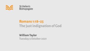 Romans 1v18-25 The just indignation of God (MW21040)