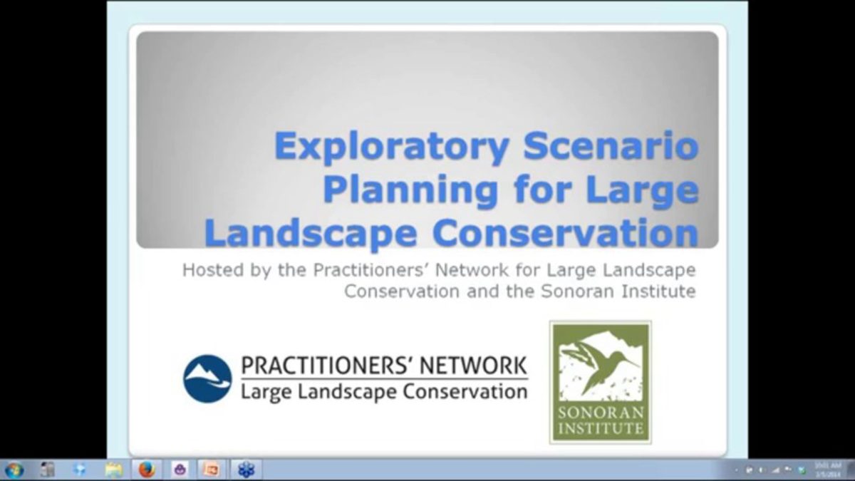Exploratory Scenario Planning for Large Landscape Conservation