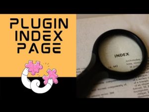 I created an index for all the plugins I created – it helps find the plugin which suits your needs!