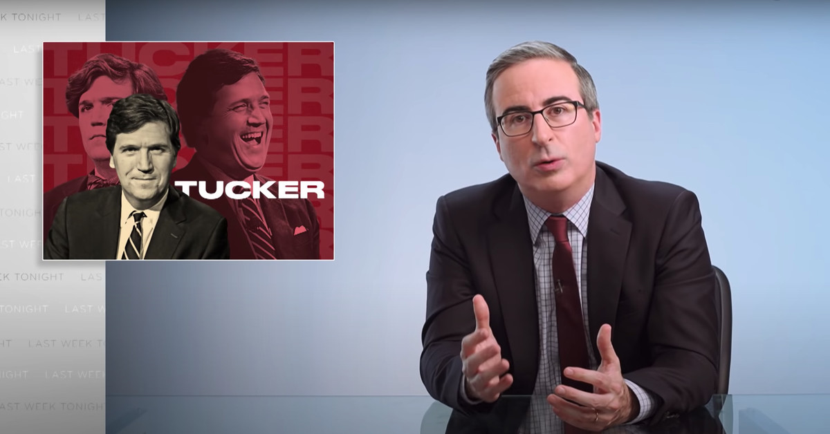 John Oliver Didn’t Have To Shit Kick Tucker Carlson, But He Did That For Us