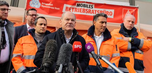 thyssenkrupp:-kanzler-scholz-wirbt-fur-grunen-stahl-bei-werksbesuch