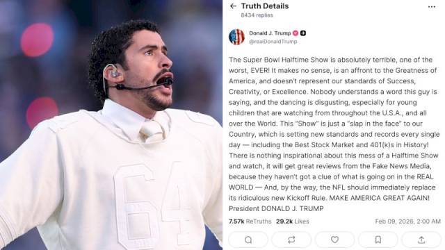 trump-calls-bad-bunny’s-super-bowl-halftime-show-performance-‘one-of-the-worst,-ever’-–-cnn.com
