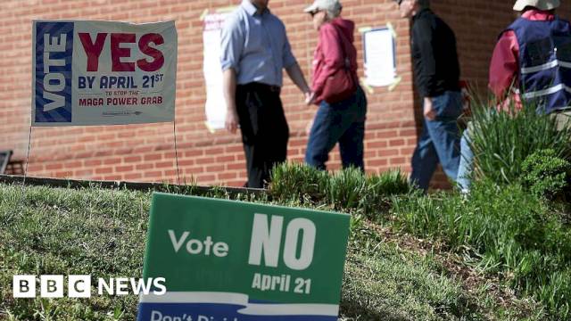 Court pauses redistricting in Virginia, day after voters approve new maps – BBC