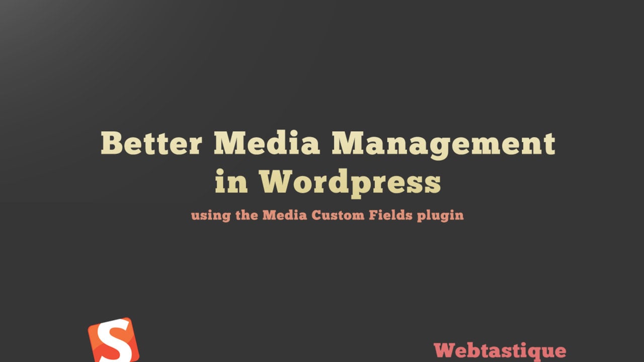 Better Media Management with WordPress using The Media Custom Fields Plugin