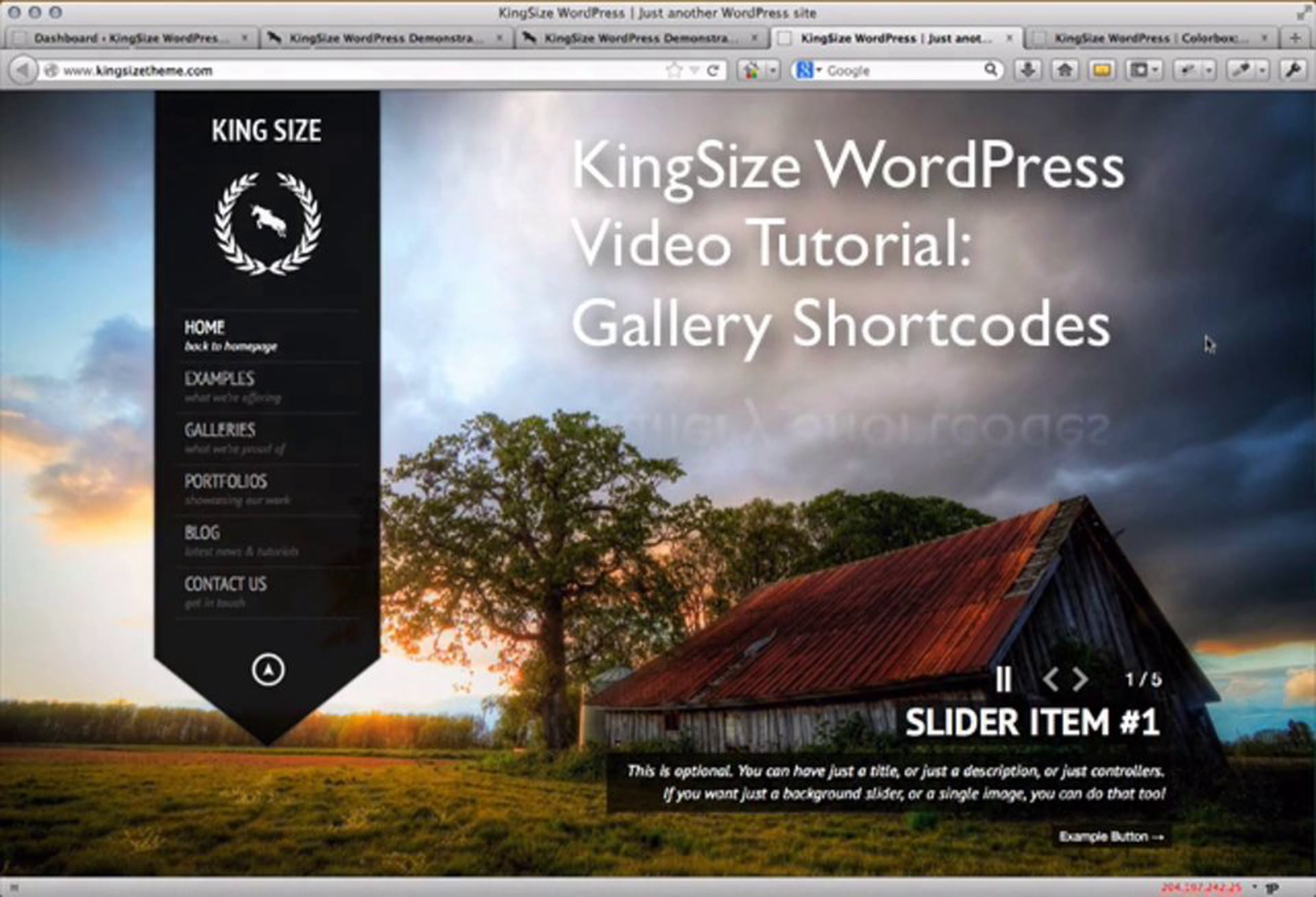 7. KingSize WordPress: Creating Galleries with Shortcodes