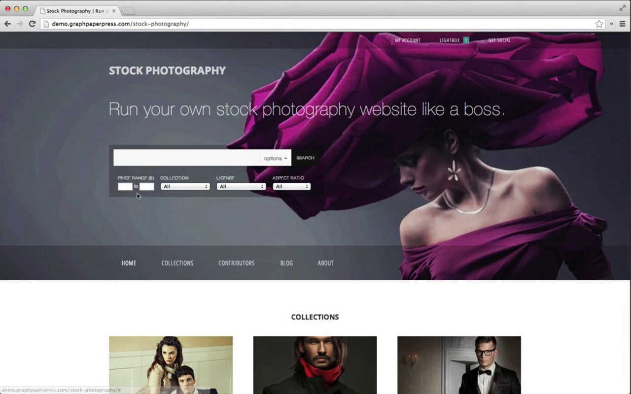 Stock Photography WordPress theme