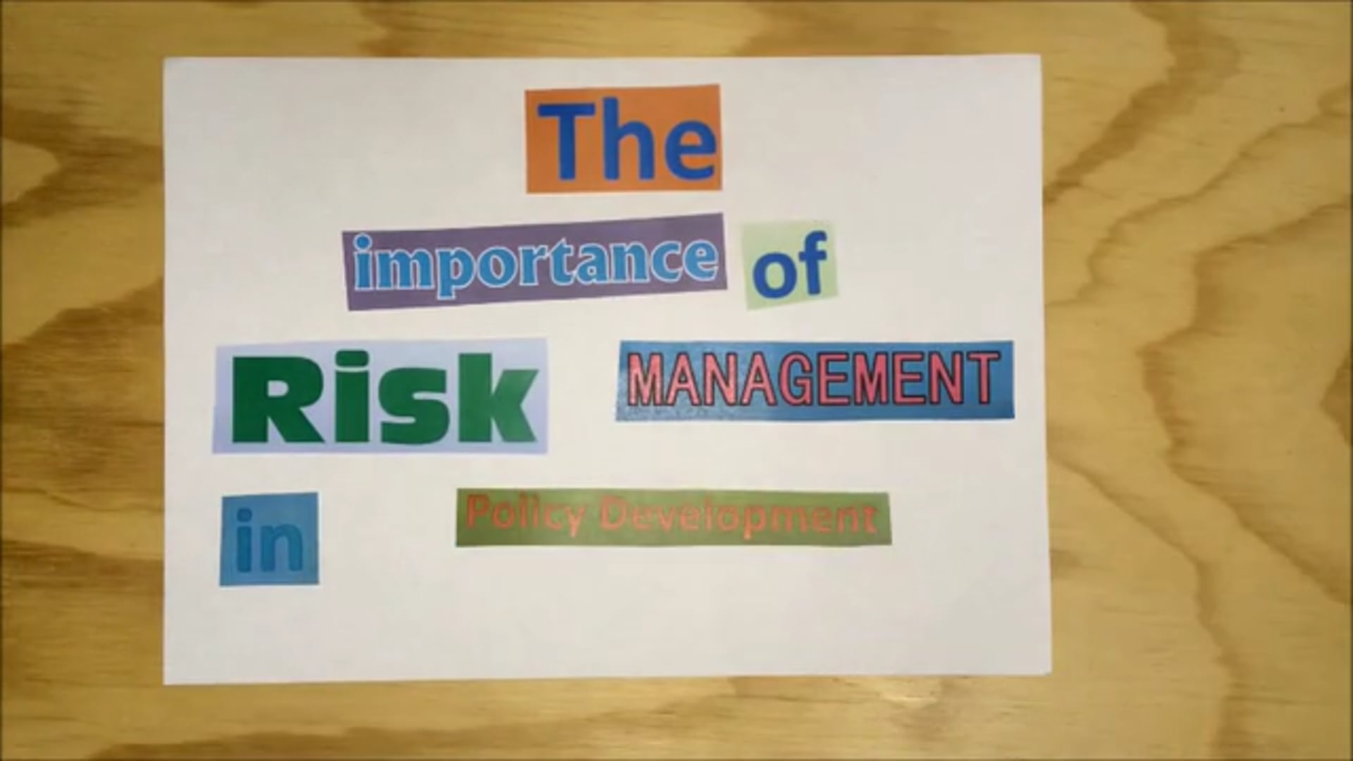 The Importance of Risk Management In Policy Development