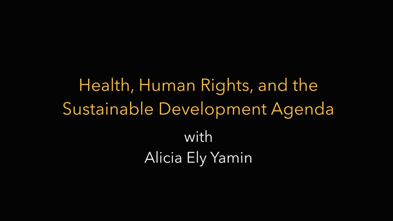 Health, Human Rights, and the Sustainable Development Agenda