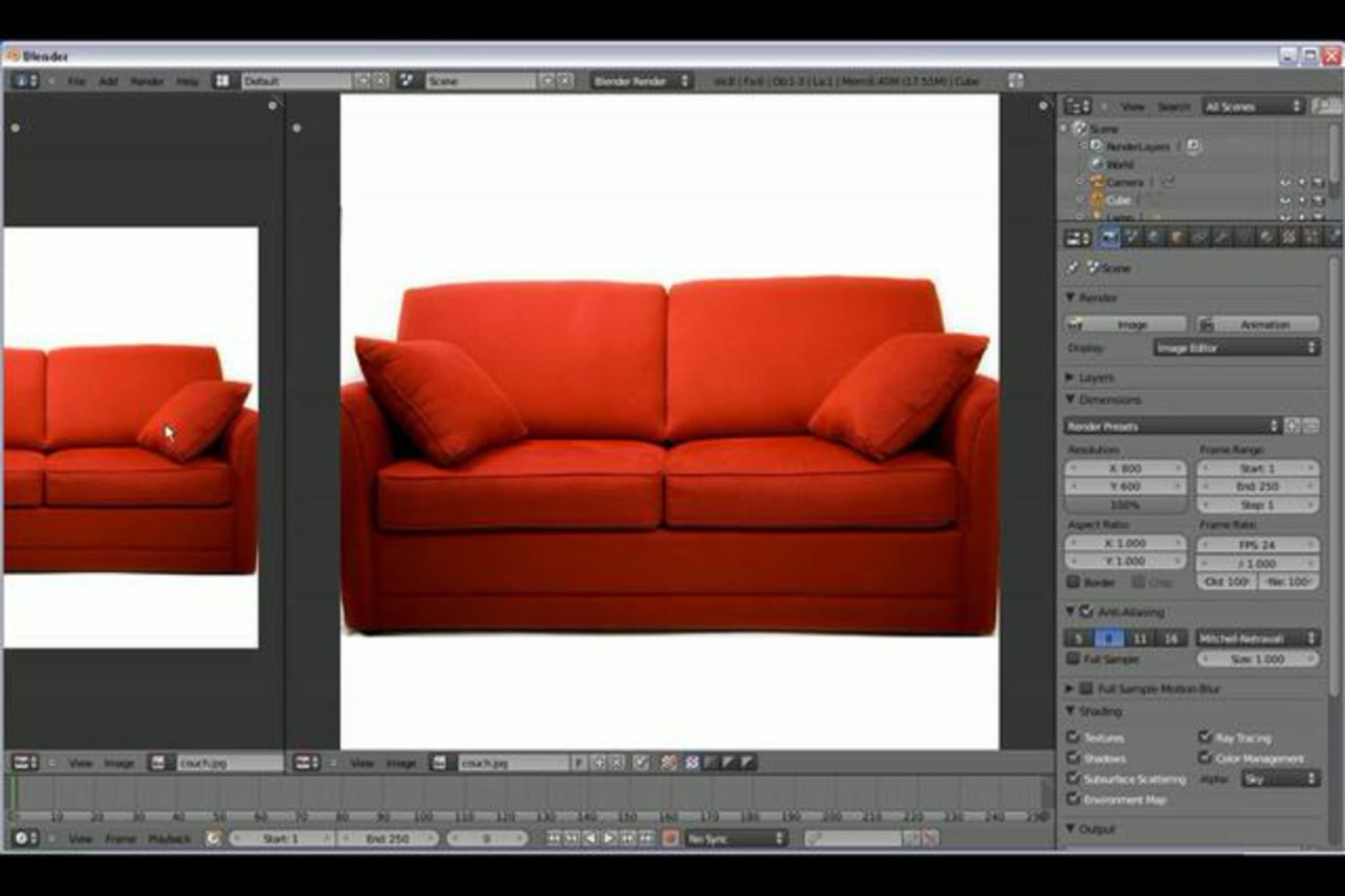 Blender Tutorial 3 – Modelling a Cushion