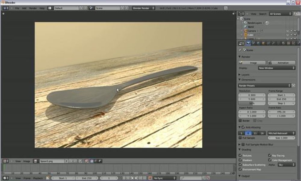 Modeling a Spoon in Blender 2.5