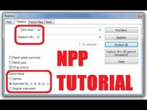 Tutorial – How to use Notepad++ to replace content with new lines