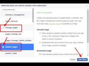 How to submit a Facebook app for review to get the manage_pages permission