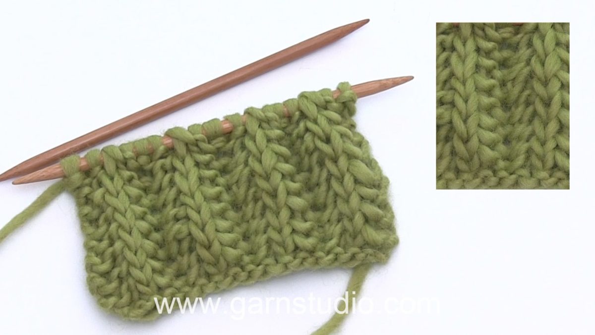 How to work English rib variation with every other stitch garter stitch