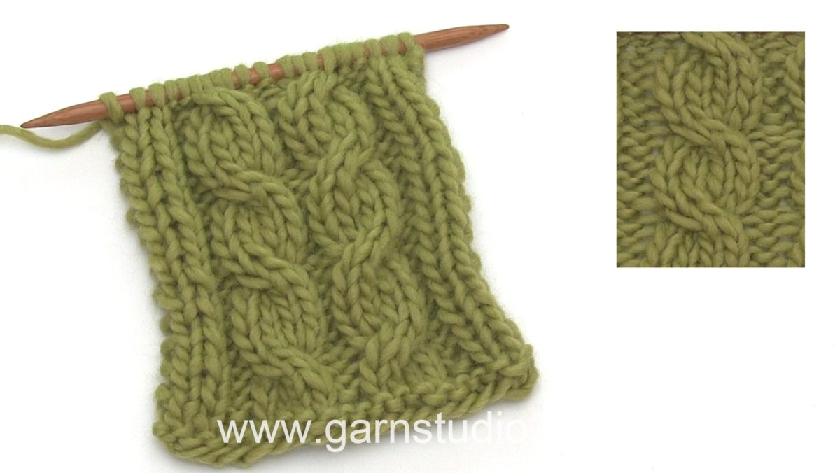 How to knit a cable over 4 sts without a cable needle