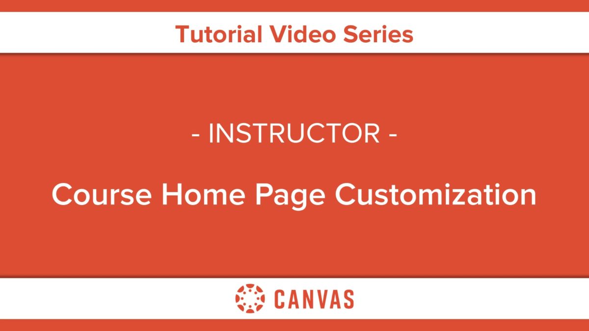 308 – Course Home Page Customization