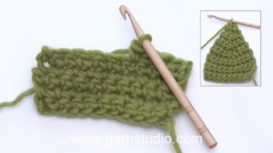 How to decrease in double crochet (dc) stitches