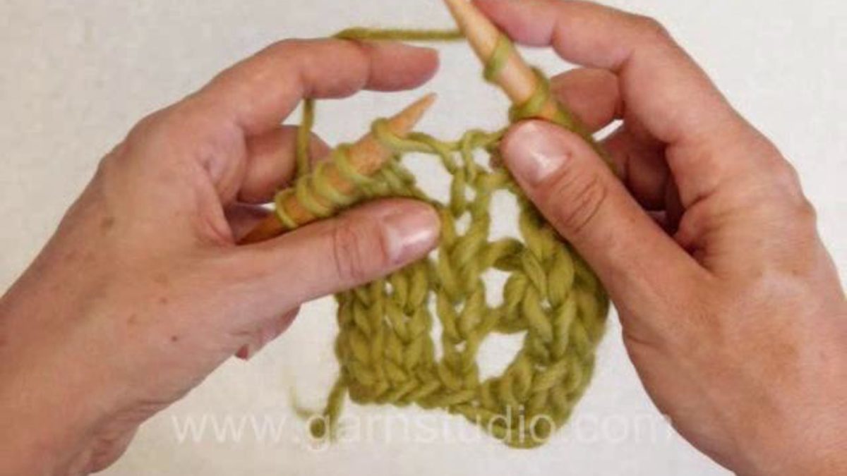 How to knit a double yarn over to create a large hole