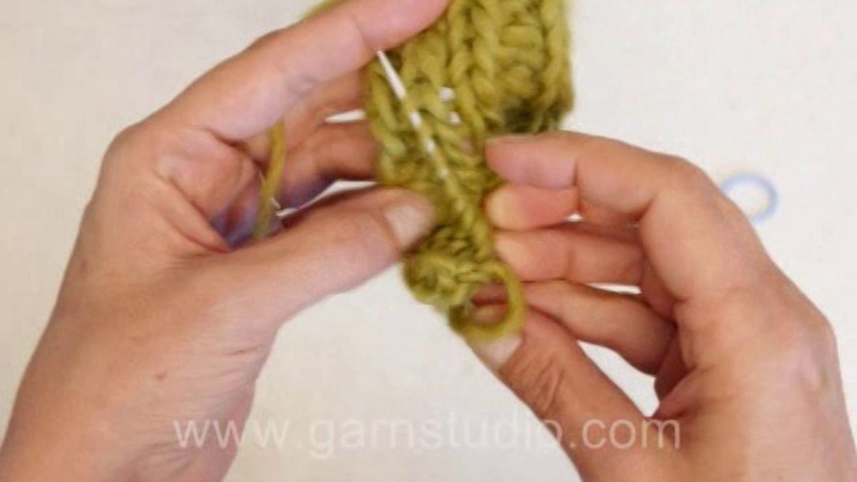 How to weave in tails in ribbing