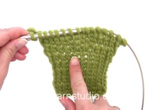 How to increase by working 2 stitches in 1 purl stitch