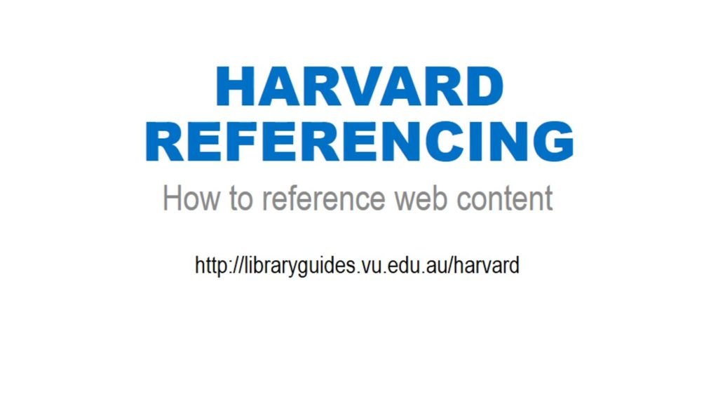 Harvard Referencing: web content | WP Initiate