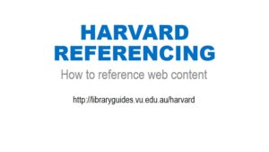 Harvard Referencing: web content